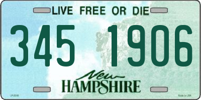 NH license plate 3451906