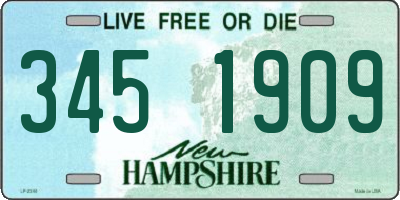 NH license plate 3451909