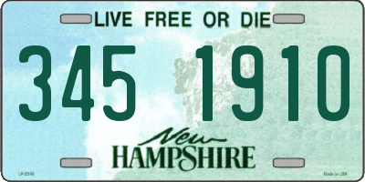 NH license plate 3451910