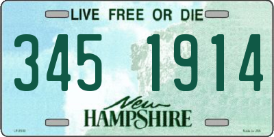 NH license plate 3451914