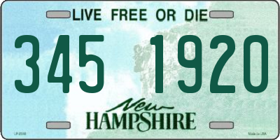 NH license plate 3451920