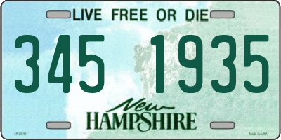 NH license plate 3451935