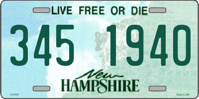 NH license plate 3451940