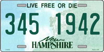 NH license plate 3451942
