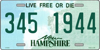 NH license plate 3451944