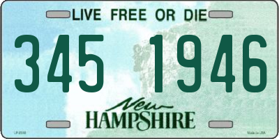 NH license plate 3451946