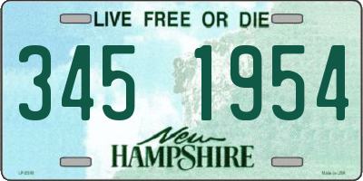 NH license plate 3451954