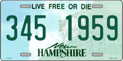 NH license plate 3451959