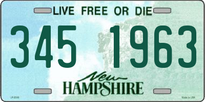 NH license plate 3451963