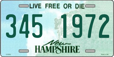NH license plate 3451972