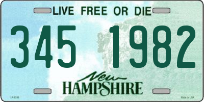 NH license plate 3451982