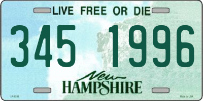 NH license plate 3451996