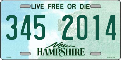 NH license plate 3452014