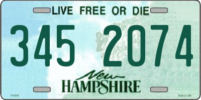 NH license plate 3452074