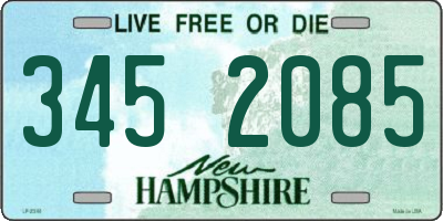 NH license plate 3452085