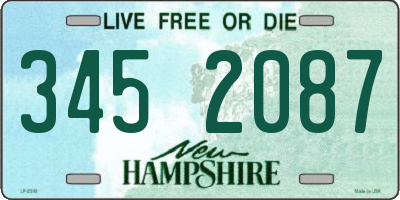 NH license plate 3452087