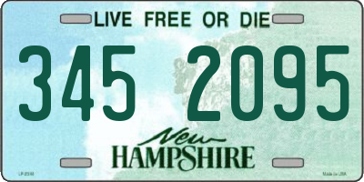 NH license plate 3452095