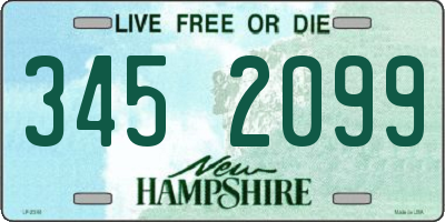 NH license plate 3452099