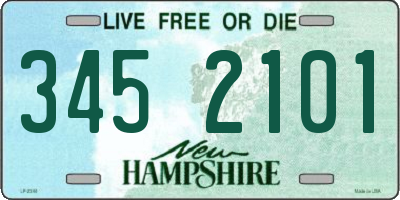 NH license plate 3452101