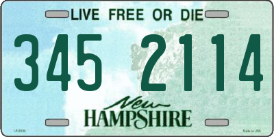 NH license plate 3452114