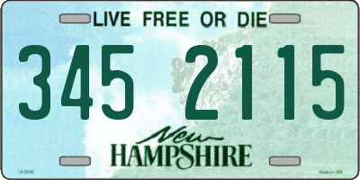 NH license plate 3452115