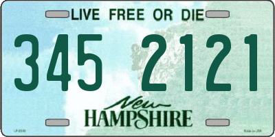 NH license plate 3452121