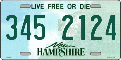 NH license plate 3452124