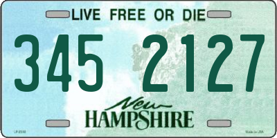 NH license plate 3452127