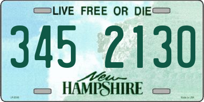 NH license plate 3452130