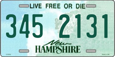 NH license plate 3452131