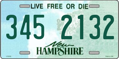 NH license plate 3452132
