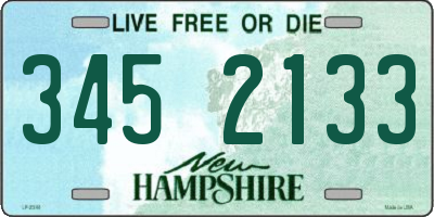 NH license plate 3452133