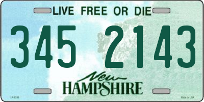 NH license plate 3452143
