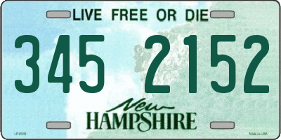 NH license plate 3452152