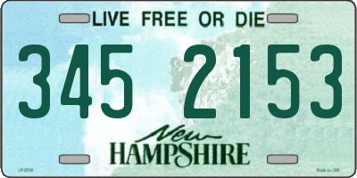 NH license plate 3452153