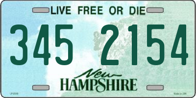 NH license plate 3452154