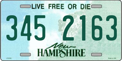 NH license plate 3452163