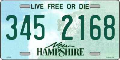 NH license plate 3452168