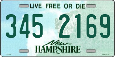 NH license plate 3452169