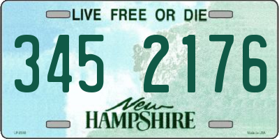 NH license plate 3452176