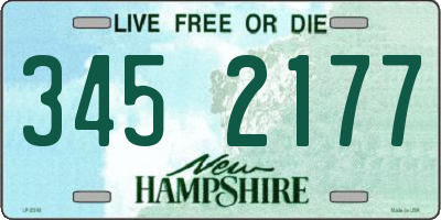 NH license plate 3452177