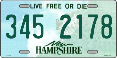 NH license plate 3452178