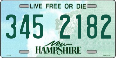 NH license plate 3452182