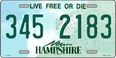 NH license plate 3452183