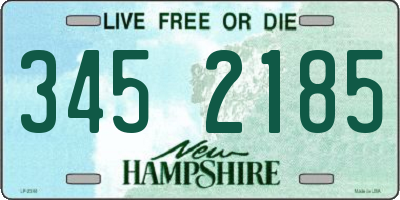 NH license plate 3452185