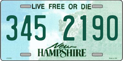 NH license plate 3452190
