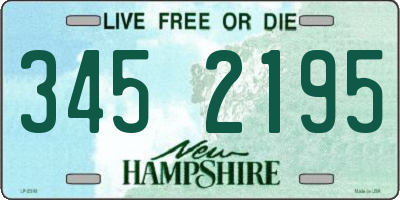 NH license plate 3452195