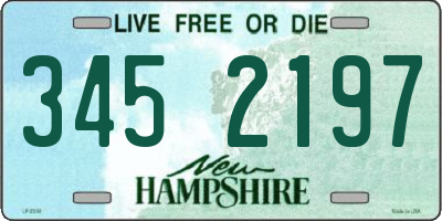 NH license plate 3452197