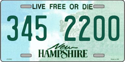 NH license plate 3452200