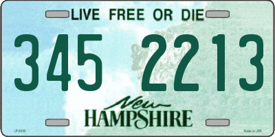 NH license plate 3452213